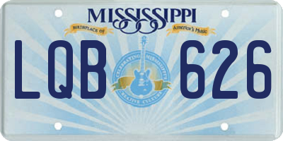 MS license plate LQB626