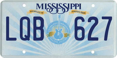 MS license plate LQB627
