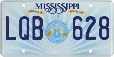 MS license plate LQB628