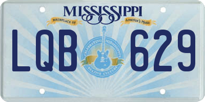 MS license plate LQB629