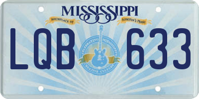 MS license plate LQB633