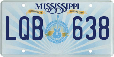 MS license plate LQB638
