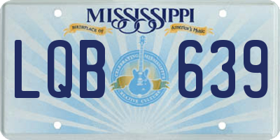 MS license plate LQB639