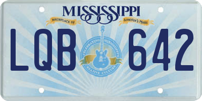 MS license plate LQB642