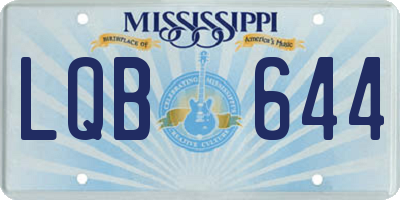 MS license plate LQB644