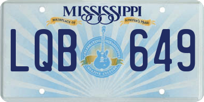 MS license plate LQB649