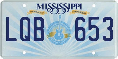 MS license plate LQB653