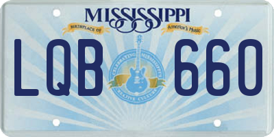 MS license plate LQB660