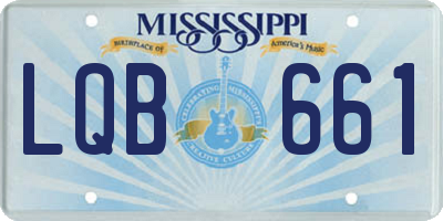 MS license plate LQB661