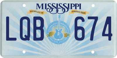 MS license plate LQB674