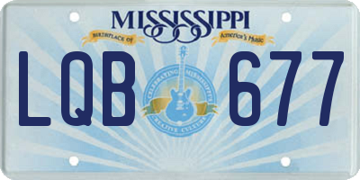 MS license plate LQB677