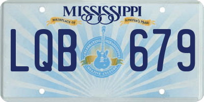 MS license plate LQB679