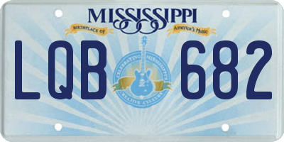 MS license plate LQB682