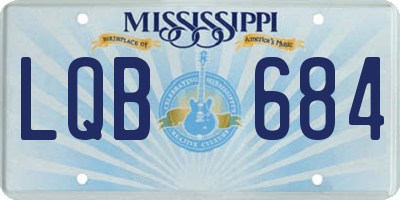 MS license plate LQB684