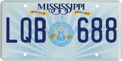 MS license plate LQB688