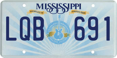 MS license plate LQB691
