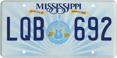 MS license plate LQB692