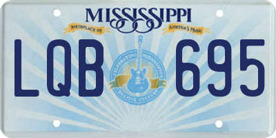 MS license plate LQB695