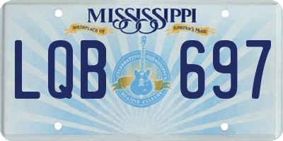 MS license plate LQB697
