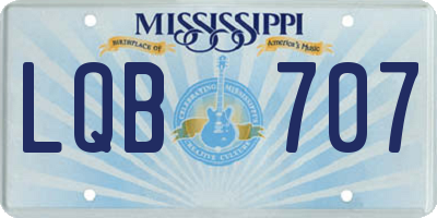 MS license plate LQB707
