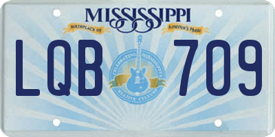 MS license plate LQB709