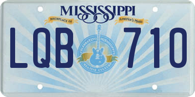 MS license plate LQB710