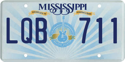 MS license plate LQB711