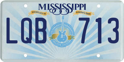 MS license plate LQB713