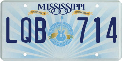 MS license plate LQB714