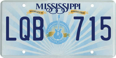 MS license plate LQB715