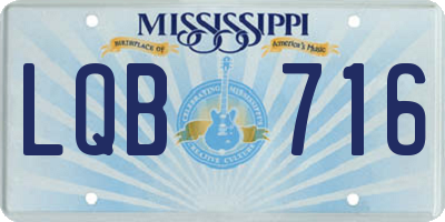 MS license plate LQB716