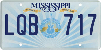 MS license plate LQB717
