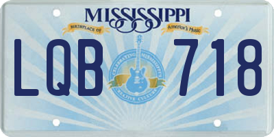 MS license plate LQB718