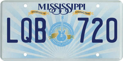 MS license plate LQB720