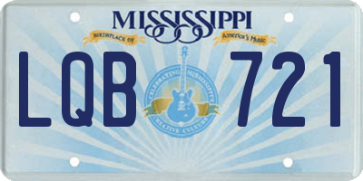 MS license plate LQB721