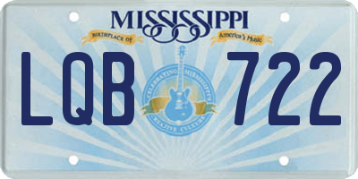 MS license plate LQB722