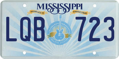 MS license plate LQB723