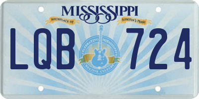 MS license plate LQB724