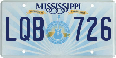 MS license plate LQB726