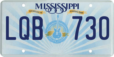 MS license plate LQB730