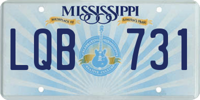 MS license plate LQB731