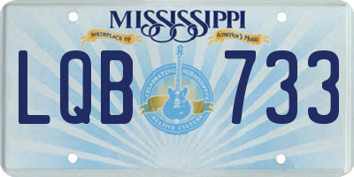 MS license plate LQB733