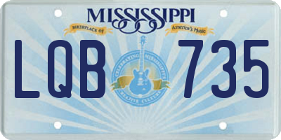 MS license plate LQB735