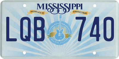 MS license plate LQB740