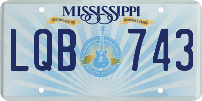 MS license plate LQB743