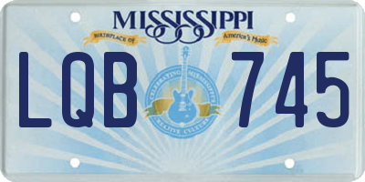 MS license plate LQB745
