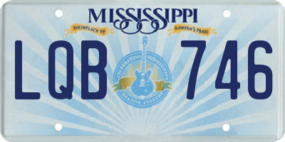 MS license plate LQB746