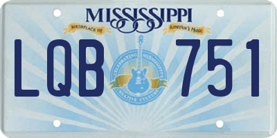 MS license plate LQB751