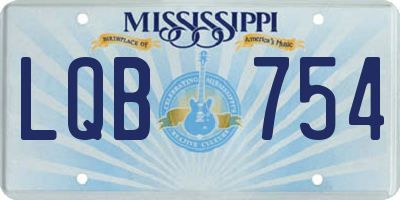 MS license plate LQB754