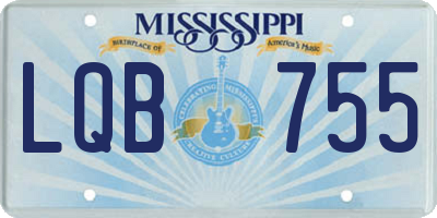 MS license plate LQB755